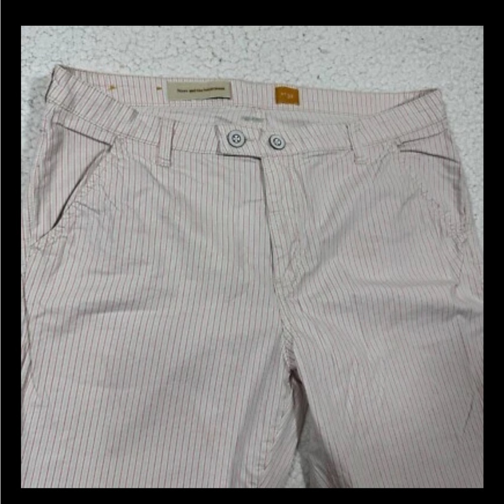 Pilcro the Letterpress Womens Pinstriped Cropped Pants Size 32 Preppy - Picture 2 of 5
